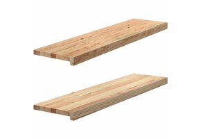 2x Massief Eikenhouten Vensterbanken Onbehandeld 100x30 cm - 41% Korting!