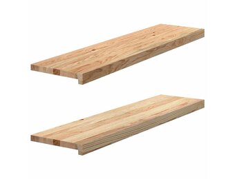 2x Massief Eikenhouten Vensterbanken 100x30cm - Onbehandeld (34% Korting)