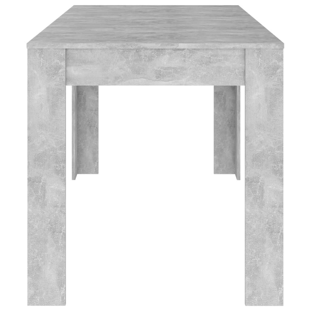 vidaXL Eettafel 140x74,5x76 cm spaanplaat betongrijs
