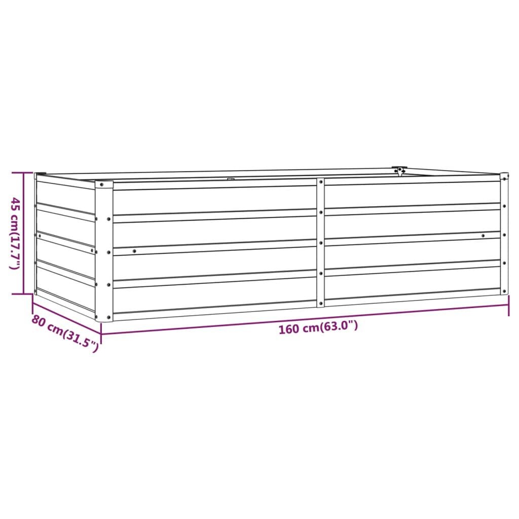 vidaXL Plantenbak verhoogd 160x80x45 cm cortenstaal roestig