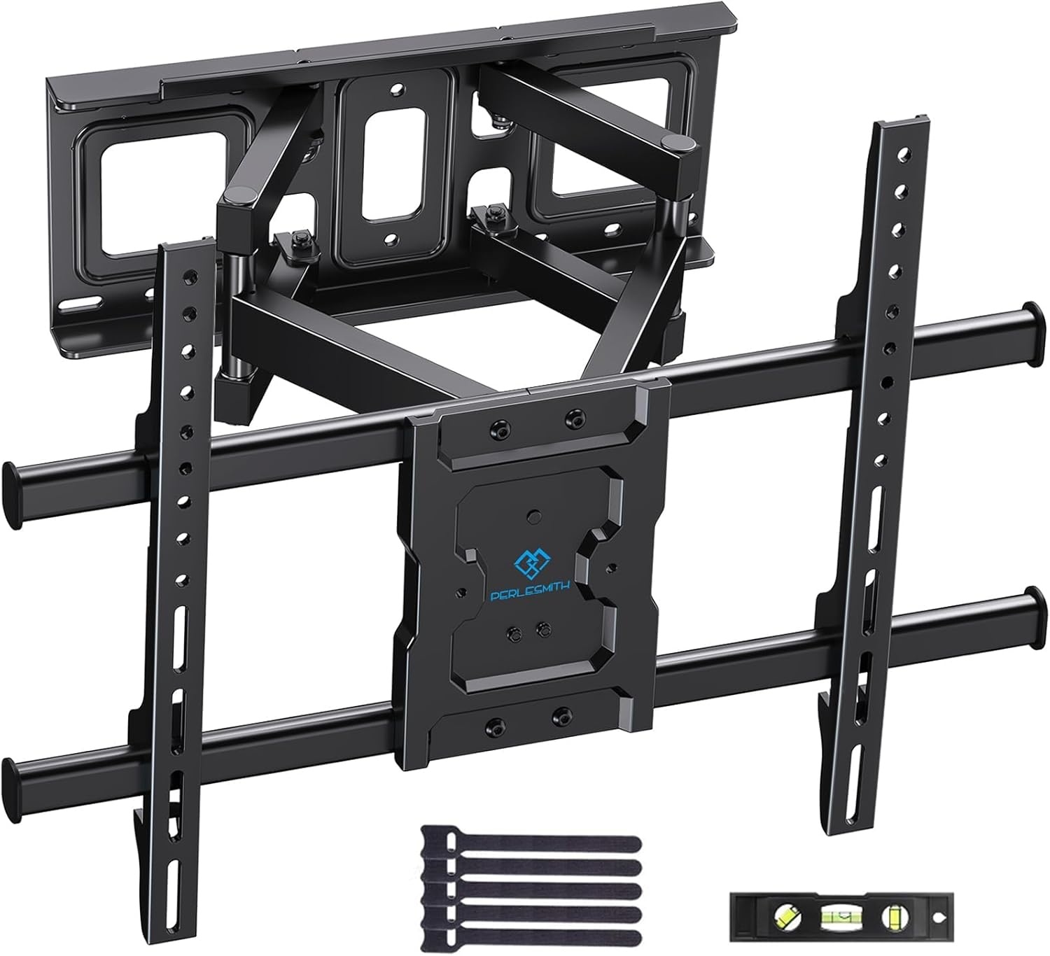 PERLESMITH TV Beugel, Voor 37-85 Inch TVs tot 60 kg, Draaibaar Kantel en Uitschuifbare TV Muurbeugel 55 65 Inch, max. VESA 600x400 mm PSPILFK1