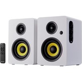 Sanyun SW206 80W Actieve Boekenplankluidsprekers, Wit, Dual-Mode Studio & HiFi