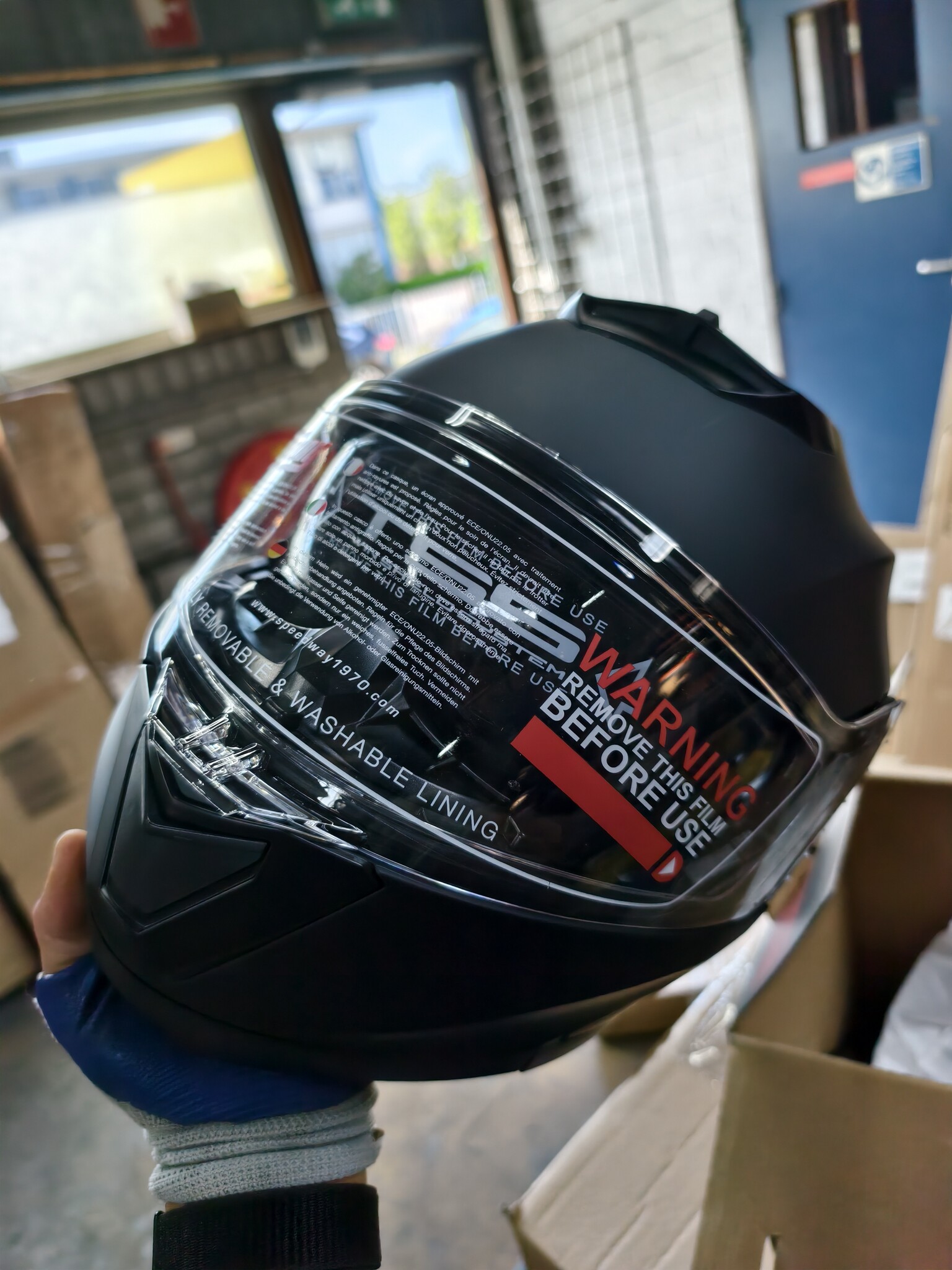 Speedway Motorhelm - Osma - Modulaire helm voor heren en dames met dubbel vizier - Geïntegreerd zonnevizier - 360 anti-condens ventilatie
