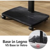 FITUEYES tv standaard verrijdbaar met hout-voet voor 32-70 inch, Draaibaar & Hoogte verstelbaar tv stand trolley wheel, universal vloerstandaard op wielen Max VESA 600x400mm
