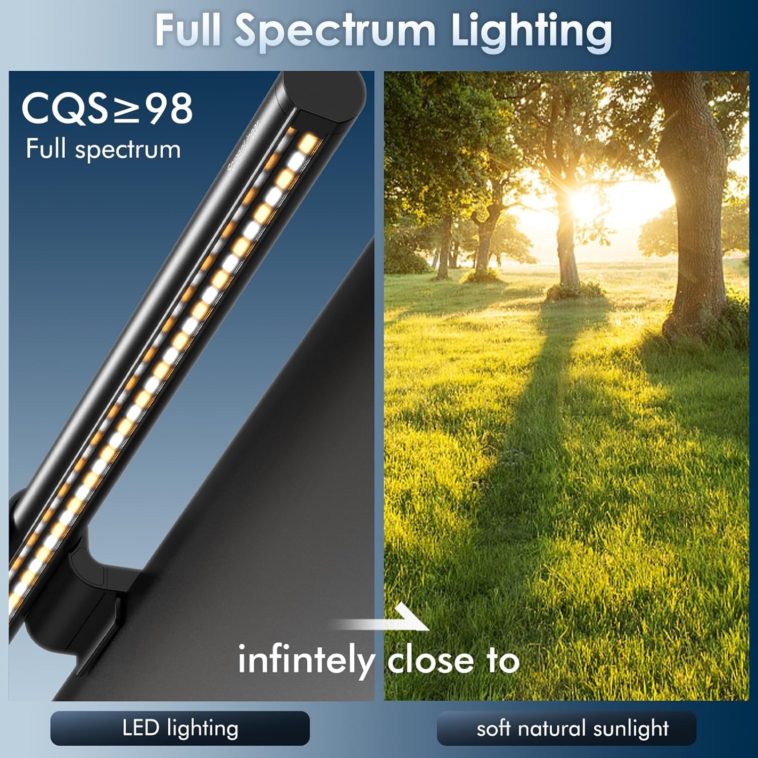 Quntis Monitor Lamp 51cm Zwart met Achtergrondverlichting en Afstandsbediening