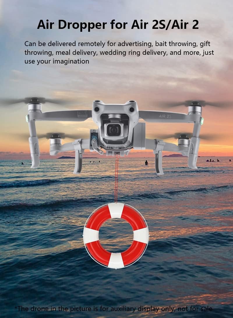Wangcl Drone Delivery Device Air Dropping System Kits met landingsgestellen voor vissen, reclame, bruiloft en meer - geschikt voor DJI Mavic Air 2 drone-accessoires