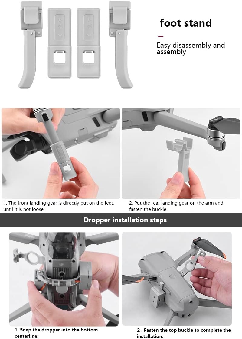 Wangcl Drone Delivery Device Air Dropping System Kits met landingsgestellen voor vissen, reclame, bruiloft en meer - geschikt voor DJI Mavic Air 2 drone-accessoires