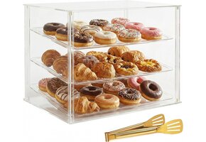 Gebakvitrine Tafelmodel Acryl 3 Schappen met 47% Korting