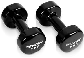 MENCIRO Halters Set 2 x 5 kg - Gietijzer - Krachttraining