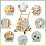 Babyloopwagen Hout Montessori Multifunctioneel voor leren lopen peuters en kinderen