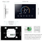 Programmeerbare Thermostaat 4,8 inch kleurrijk LCD touchscreen met achtergrondverlichting | WiFi, UV-index, vochtweergave, vergrendelfunctie, spraakbe
