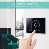 Programmeerbare Thermostaat 4,8 inch kleurrijk LCD touchscreen met achtergrondverlichting | WiFi, UV-index, vochtweergave, vergrendelfunctie, spraakbe