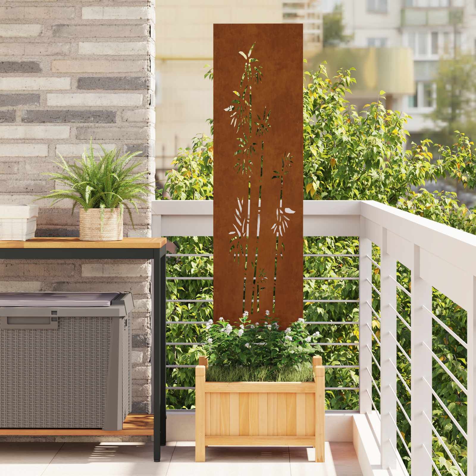 vidaXL Tuin decoratief paneel Anders Roestig 32 x 140 cm Cortenstaal