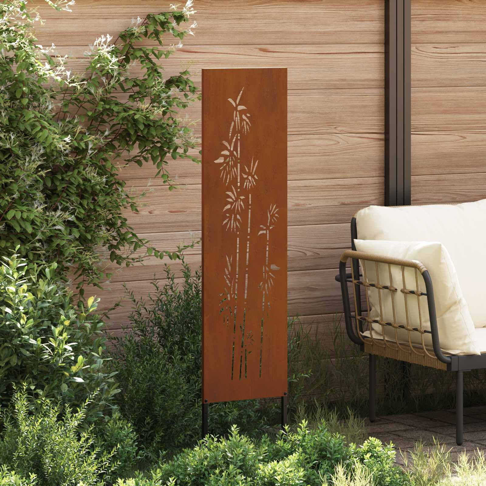 vidaXL Tuin decoratief paneel Anders Roestig 32 x 140 cm Cortenstaal