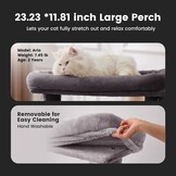 Gardner Pet Kattenboom van 105 cm voor middelgrote katten, zware kattentoren met palen van 2,8 inch en wasbare bovenzitstokken, ruimtebesparend kattenmeubilair voor appartementen, eenvoudig te
