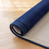 IOTXY Koraal Fluwelen tapijt voor kinderen, fluwelen mat, kruiptapijt voor kinderkamer en woonkamer, donkerblauw, 200 x 300 cm