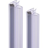 KOOBON Magneetafdichting, set van 2 (4 stuks), lengte 100 cm, glasdikte 6 mm, 7 mm, 8 mm, magneetdoucheafdichting voor douchedeuren, doucheafdichting, magnetische reserveafdichting, magnetisch, voor
