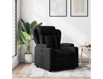 vidaXL Fauteuil verstelbaar stof zwart