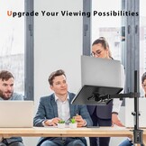 REDBAT-monitorarm met geventileerde laptoplade, volledig verstelbaar voor 13-32 inch LCD LED-schermen en notebooks tot 16 inch, met 2 montageopties, kantelen, zwenken en roteren