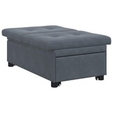 vidaXL Slaapbank Donkergrijs 67 x 194 x 38 cm Fluweel