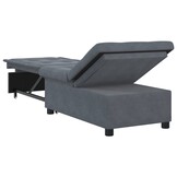 vidaXL Slaapbank Donkergrijs 67 x 194 x 38 cm Fluweel