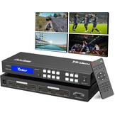 4K HDMI matrix switch 4x4 4K @30Hz HDMI matrix switch splitter 4 in 4 Out met achtergrondverlichting knop ondersteunt HDCP EDID management RS232 besturing