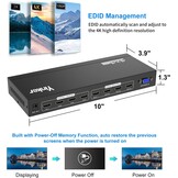 4K HDMI matrix switch 4x4 4K @30Hz HDMI matrix switch splitter 4 in 4 Out met achtergrondverlichting knop ondersteunt HDCP EDID management RS232 besturing
