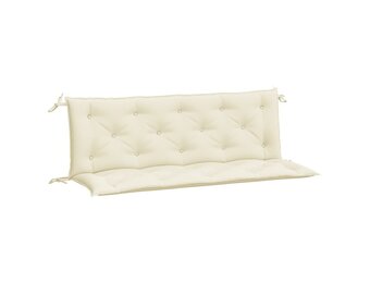 vidaXL Tuinbankkussens 2 st 150x50x7 cm oxford stof crèmewit