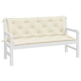 vidaXL Tuinbankkussens 2 st 150x50x7 cm oxford stof crèmewit