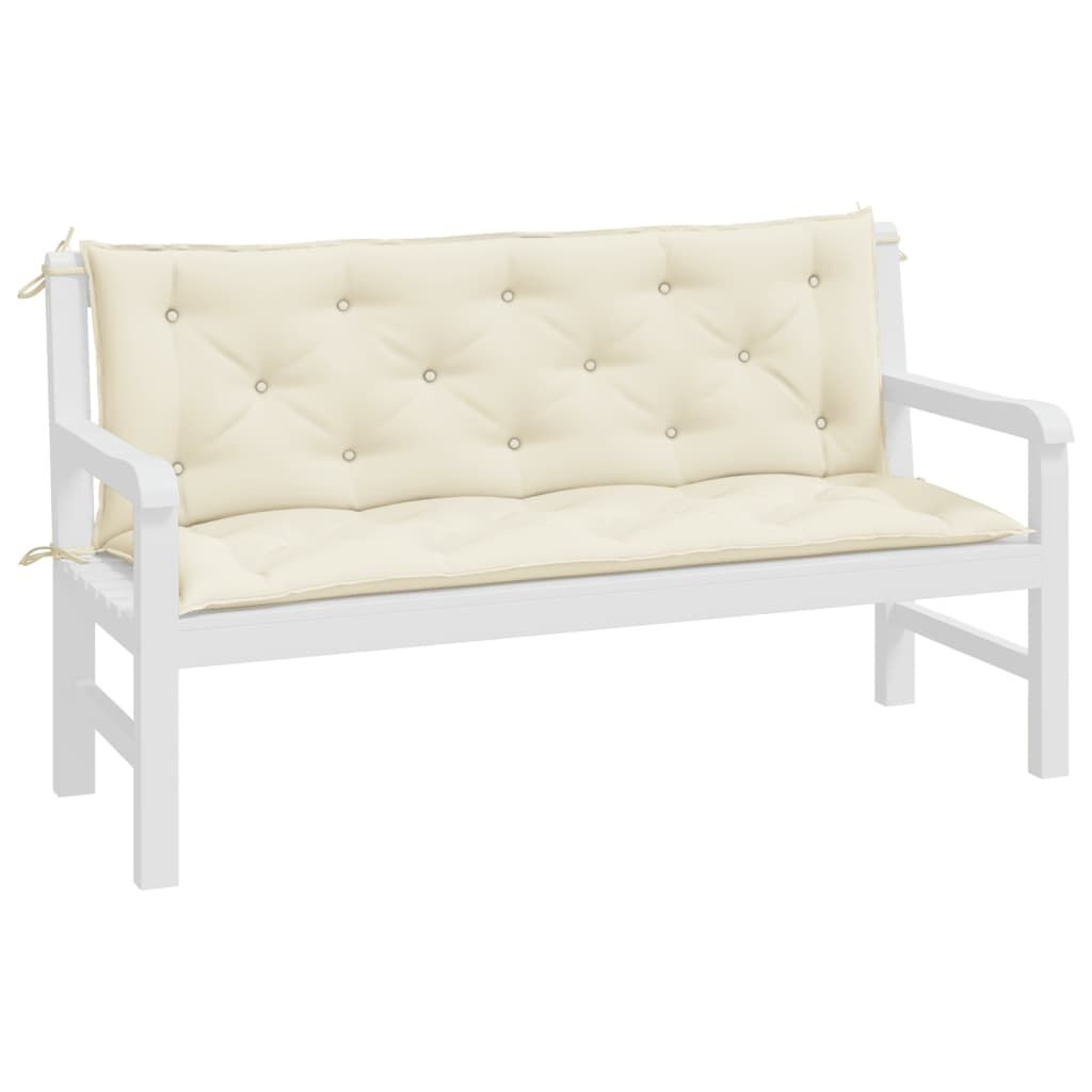 vidaXL Tuinbankkussens 2 st 150x50x7 cm oxford stof crèmewit