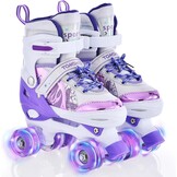 TOMSHOO Kinder rolschaatsen met LED wielen - Maat S (28-31 EU)