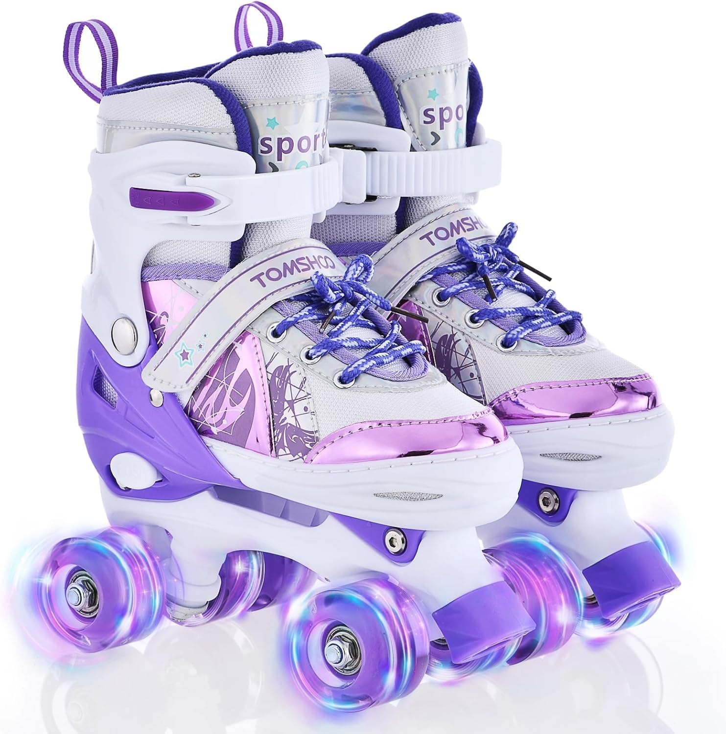 TOMSHOO Kinder rolschaatsen met LED wielen - Maat S (28-31 EU)
