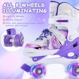 TOMSHOO Kinder rolschaatsen met LED wielen - Maat S (28-31 EU)