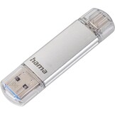 Hama USB-geheugenstick met USB 3.0 & USB 3.1-Type-C Single 128 GB zilver - Maat 128 GB
