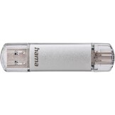 Hama USB-geheugenstick met USB 3.0 & USB 3.1-Type-C Single 128 GB zilver - Maat 128 GB