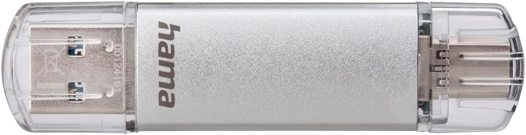 Hama USB-geheugenstick met USB 3.0 & USB 3.1-Type-C Single 128 GB zilver - Maat 128 GB