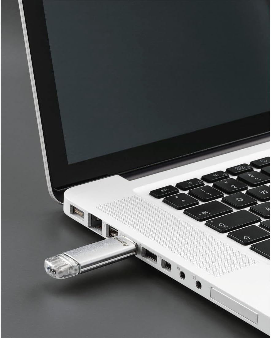 Hama USB-geheugenstick met USB 3.0 & USB 3.1-Type-C Single 128 GB zilver - Maat 128 GB
