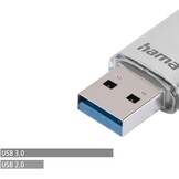 Hama USB-geheugenstick met USB 3.0 & USB 3.1-Type-C Single 128 GB zilver - Maat 128 GB