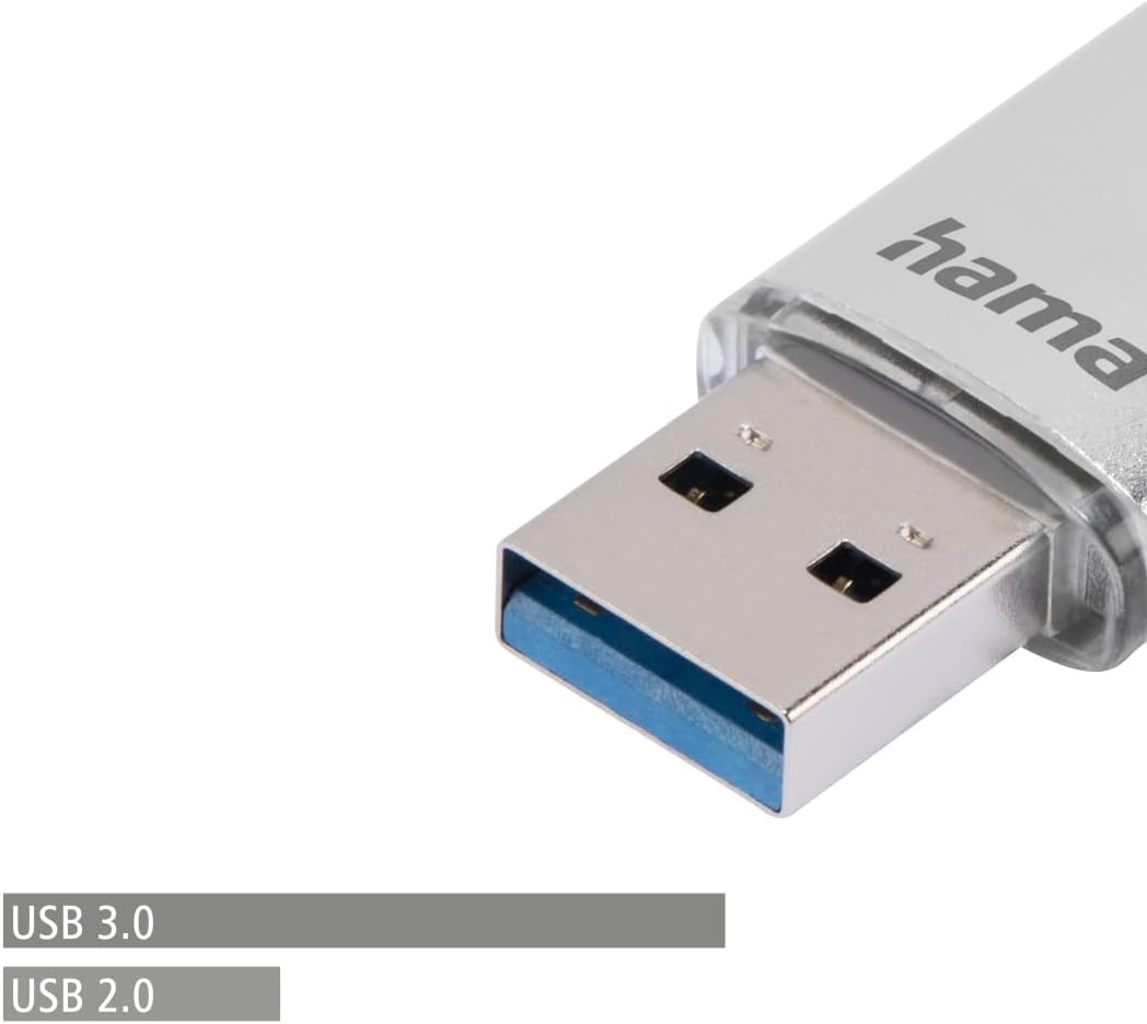 Hama USB-geheugenstick met USB 3.0 & USB 3.1-Type-C Single 128 GB zilver - Maat 128 GB