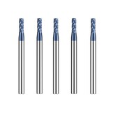 5 Stukken Hardmetaal Frees 3mm, 4 Tanden/4 Snijden CNC frees, zwart AlTiN gecoat, CNC schachtfrees metaalfrees 3mm voor Staal Metaal hout Acryl Kunststof (3mm) - Maat 3mm-5 stuks
