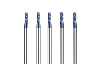 5 Stukken Hardmetaal Frees 3mm, 4 Tanden/4 Snijden CNC frees, zwart AlTiN gecoat, CNC schachtfrees metaalfrees 3mm voor Staal Metaal hout Acryl Kunststof (3mm) - Maat 3mm-5 stuks
