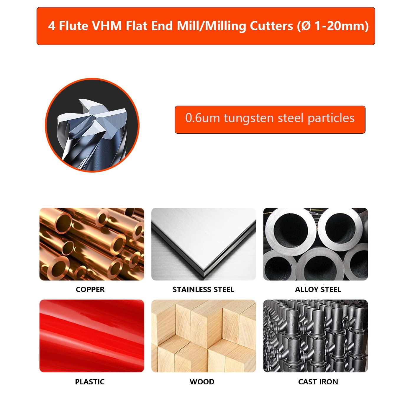 5 Stukken Hardmetaal Frees 3mm, 4 Tanden/4 Snijden CNC frees, zwart AlTiN gecoat, CNC schachtfrees metaalfrees 3mm voor Staal Metaal hout Acryl Kunststof (3mm) - Maat 3mm-5 stuks
