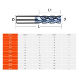 5 Stukken Hardmetaal Frees 3mm, 4 Tanden/4 Snijden CNC frees, zwart AlTiN gecoat, CNC schachtfrees metaalfrees 3mm voor Staal Metaal hout Acryl Kunststof (3mm) - Maat 3mm-5 stuks