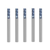 5 Stukken Hardmetaal Frees 3mm, 4 Tanden/4 Snijden CNC frees, zwart AlTiN gecoat, CNC schachtfrees metaalfrees 3mm voor Staal Metaal hout Acryl Kunststof (3mm) - Maat 3mm-5 stuks