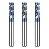 5 Stukken Hardmetaal Frees 3mm, 4 Tanden/4 Snijden CNC frees, zwart AlTiN gecoat, CNC schachtfrees metaalfrees 3mm voor Staal Metaal hout Acryl Kunststof (3mm) - Maat 3mm-5 stuks