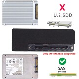 CY SFF-8482 SAS 29-pins naar 7+15 22-pins SATA-hardeschijf-RAID-adapter met SAS-controllerchipset en voedingspoort