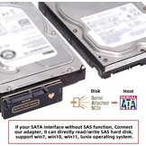 CY SFF-8482 SAS 29-pins naar 7+15 22-pins SATA-hardeschijf-RAID-adapter met SAS-controllerchipset en voedingspoort