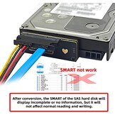CY SFF-8482 SAS 29-pins naar 7+15 22-pins SATA-hardeschijf-RAID-adapter met SAS-controllerchipset en voedingspoort