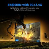 4K60Hz HDMI Wireless dongle Yinker 4K 60Hz 5G Miracast adapter voor iOS, MacOS Android Windows, compatibel met Miracast, Airplay, DLNA horizontaal of verticaal