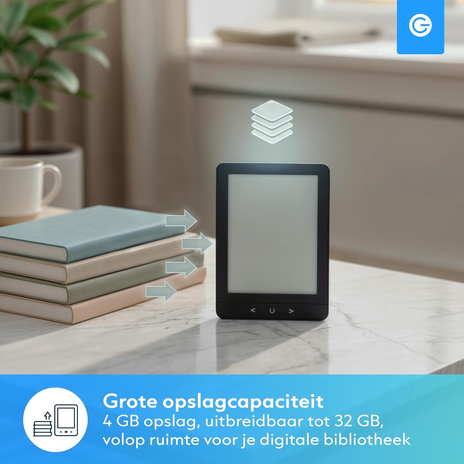 Silvergear® Ebook Reader met Achtergrondverlichting | 6-Inch E-Ink-Touchscreen | 4 GB Geheugen voor 3000+ E-Books | Pocketbook | Reflectievrij en Lichtgewicht | Zwart